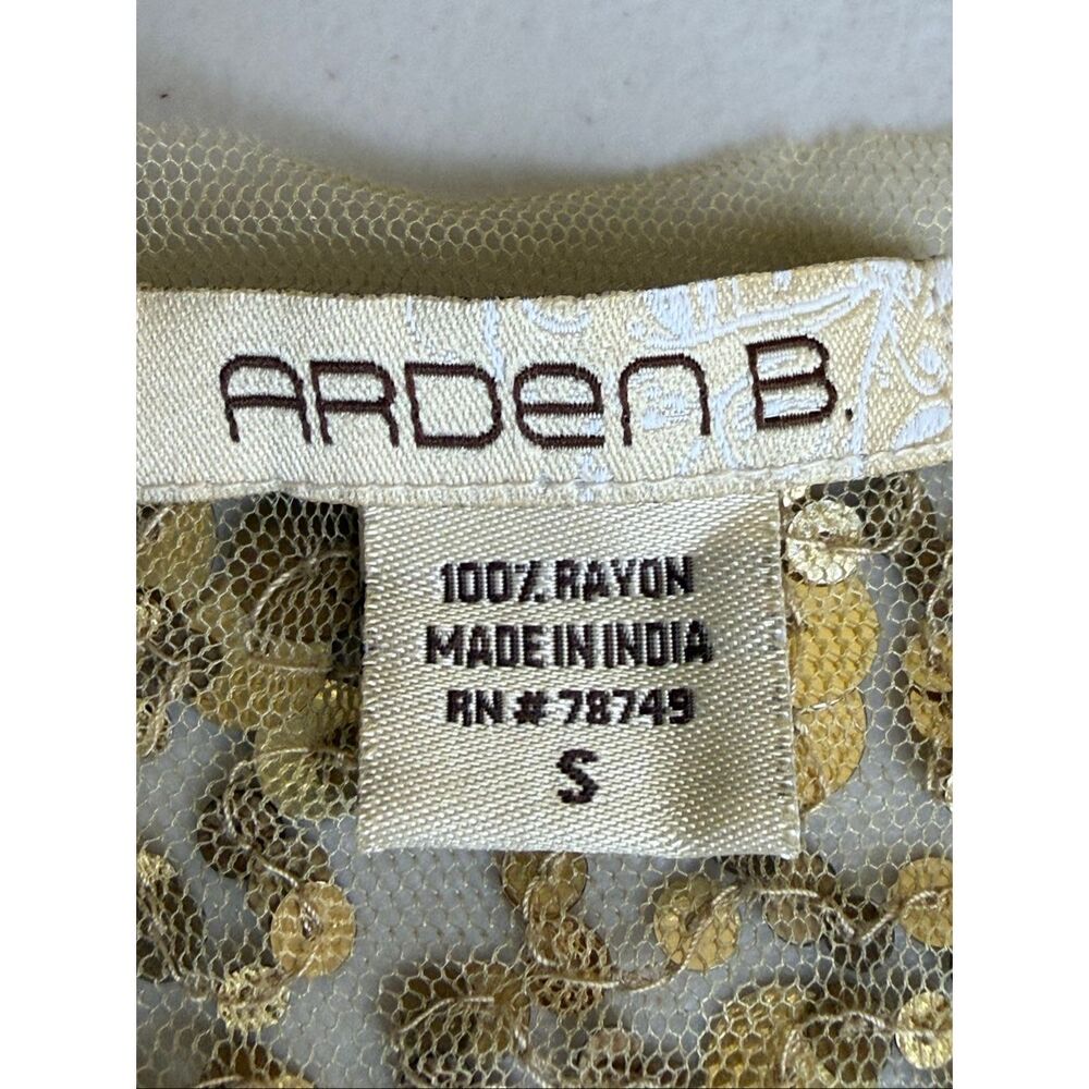 Arden B Gold Sequin Mini Dress Sleeveless Cocktail Party Small - Picture 9 of 9